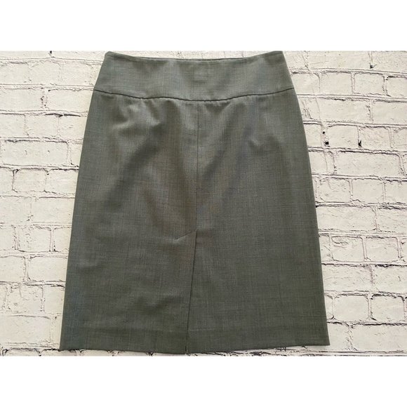 Theory Gray Stretch Wool Spandex Pencil Skirt‎ Size 6 Joanie Style Career EUC - Picture 11 of 16